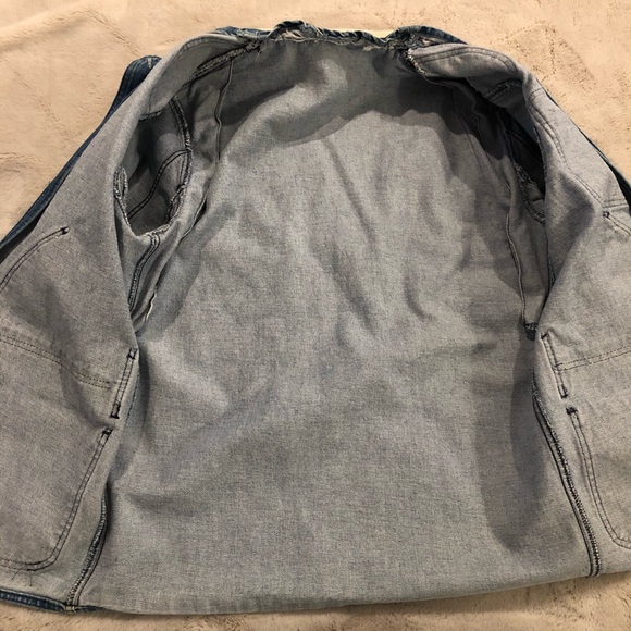 LL Bean Vintage Denim Chore Barn Coat Jacket size medium - Picture 6 of 15